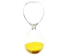 Reloj de arena amarillo alt. 20 cm SEVENTIES