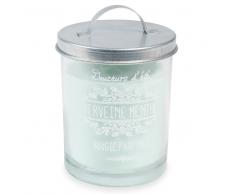 Vela perfumada verbena-menta en tarro de cristal