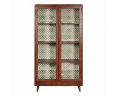 Vitrina vintage de mango con motivos Lucette