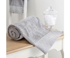 Toalla de baño gris de algodón 50 × 100 cm HÔTEL