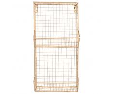 Organizador de pared de metal dorado