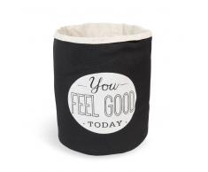 Cesta de tela negra FEEL GOOD