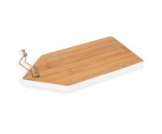 Tabla de cortar de bambú borde blanco 15 x 30 cm