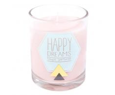 Vela perfumada en vaso rosa Al. 10 cm HAPPY DREAMS