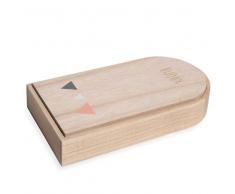 Joyero con espejo de imitación a madera WOODEN URBAN