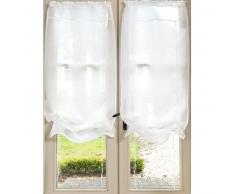 Cortina corta de nudos de lino crudo 60 x 120 cm MARQUISE