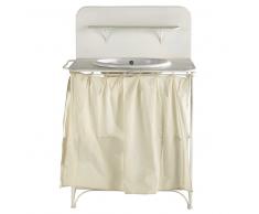 Mueble lavabo de metal blanco An. 81 cm Romance