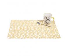 Mantel individual de papel amarillo 30 × 45 cm