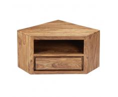 Mueble de TV esquinero con 1 cajón de madera de sheesham macizo Stockholm