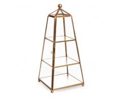 Vitrina para joyas de cristal y metal dorado ÉLÉGANCE