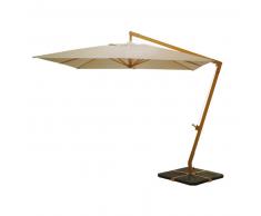Sombrilla lateral de tela y aluminio topo Camberra