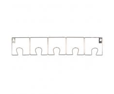 Colgador con 5 ganchos de metal SILVER BRUGGES