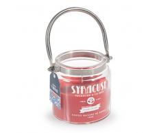 Vela-farol perfumada en vaso roja Al. 10 cm CAPRI