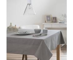 Mantel de tela gris antracita 140 x 250 cm ÉTINCELLE