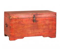 Baul rojo de madera XL