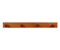 Home System r21482 portabiti perchero de madera a 4 posiciones, cerezo