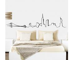 MYVINILO - Vinilo decorativo - Manhattan / negro (120x29cm)