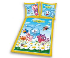 Herding 443825050 - Juego de funda nórdica infantil de linón, diseño de Kikoriki (80 x 80 cm + 135 x 200 cm)