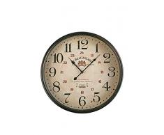 Versa 18190113 Reloj de pared con acabados desgatados Negro