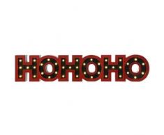 WeRChristmas Pre-Lit LED decoración de Navidad Ho Ho Ho señal, lana, rojo, 76 cm, grande