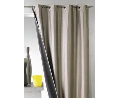 HomeMaison HM69491983 - Cortina (opaca, tejido shantung de poliéster, 140 x 260 cm), color pardo