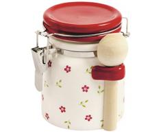 Villa dEste Sissi Hermética tarro con la cuchara, de cerámica, Ø7,5 h, 10 cm, Beige