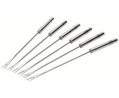 Domestic by Mäser, 6 pcs tenedores de fondue con asa de metal, compatible con cualquier Set de fondue