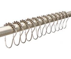 AmazonBasics - Ganchos con rodamientos para cortina de ducha