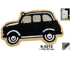 Pide X esa Boca Taxi Felpudo, Fibra de Coco, Goma, Amarillo, 43x73x2 cm