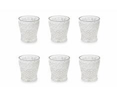 Villa dEste Home Set Vaso 6 Uds. Jewel Transparente