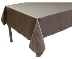 Mantel antimanchas rectangular 140x300 cm RAY gris topo, jacquard