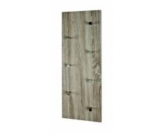 Haku Möbel 42790 Perchero De Pared Roble Trufa / Cromado / Niquelado 5,5 x 80 x 30 cm