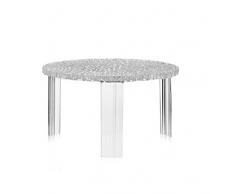 Kartell 8502B4 T-Table - Mesa redonda (50 x 44 cm), transparente