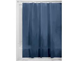 InterDesign - Revestimiento para cortina de ducha - PEVA espesor 3 - 183 cm x 183 cm - Azul marino