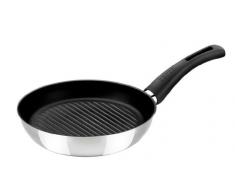 BRA Elite - Sartén grill asador, 28 cm, acero inoxidable 18/10, con antiadherente Teflon Platinum Plus