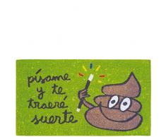 Laroom Felpudo, Fibra de Coco y PVC Base, Verde