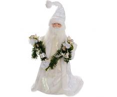 WeRChristmas - Figura para la punta del árbol de Navidad (40 cm), color plateado y blanco