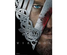 Empire merchandising 687586 Vikings, Key Art, wikinger de serie de televisión de póster de cartel de presión, de tamaño de 61 x 91,5 cm