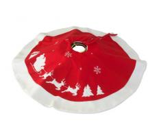 Brauns Heitmann 82650 - Manta para árbol de Navidad, 90 cm, color rojo y blanco