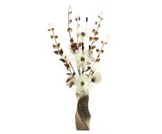 Flourish 725976 E13 – Florero con crema y marrón flores artificiales,, color beige beige, 80 cm, grande