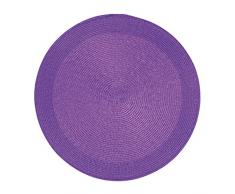 Contento 655163 juego de 4 manteles individuales de rejilla de ventilación redonda de morado