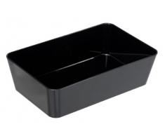 WENKO 20333100 caja y cesta de almacenaje - cajas y cestas de almacenaje (Storage tray, Negro, De plástico, Monótono, Rectangular, Interior)
