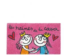 Laroom Felpudo, Fibra de Coco y PVC Base, Rosa