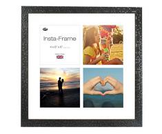 Inov8 16 x 40,64 cm Insta-Frame Marco para Instagram 4/de estampado a cuadros de fotos con paspartú blanco y blanco con borde, Mosaic negro