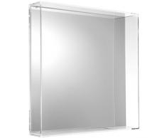 Kartell Only Me - Espejo (pequeño, cuadrado, para pared, B4), transparente