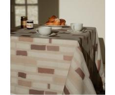 Flor de Sol n160cleu mantel cuadrado de algodón plastificado (160 x 160 cm, tela, marrón/beige, 160x160x0.2 cm