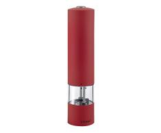 Fackelmann 55500 Stoha Soft - Molinillo eléctrico de sal y pimienta (21 cm), color rojo