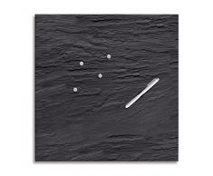 Eurographics MBDT6293 - Pizarra magnética (vidrio, 50 x 50 cm, se incluyen imanes y rotulador), color negro
