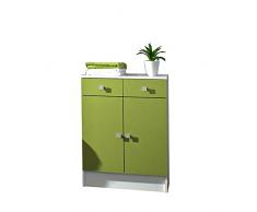 Symbiosis 6038A2137A17 - Armario alto para baño, color blanco / verde
