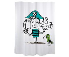Laroom 12584 - Cortina baño, polyester, color blanco